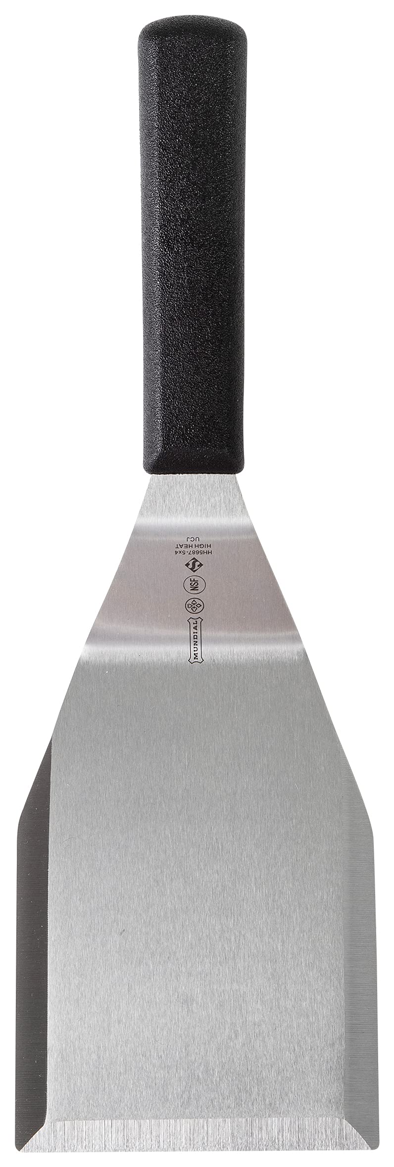 Mundial 5687HH Heat Resistant Steak and Hamburger Turner/Spatula 5-inch by 4-inch with Black Handle Large