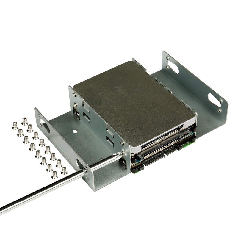 SSD/HDD Metal Mounting Bracket, Convert Any 3.5 inch Solid State Drive/HDD Into One 5.25 inch Drive Bay (3x2.5 SSD/HDD to 5.25 Metal) 3x2.5 SSD/HDD TO 5.25 Metal