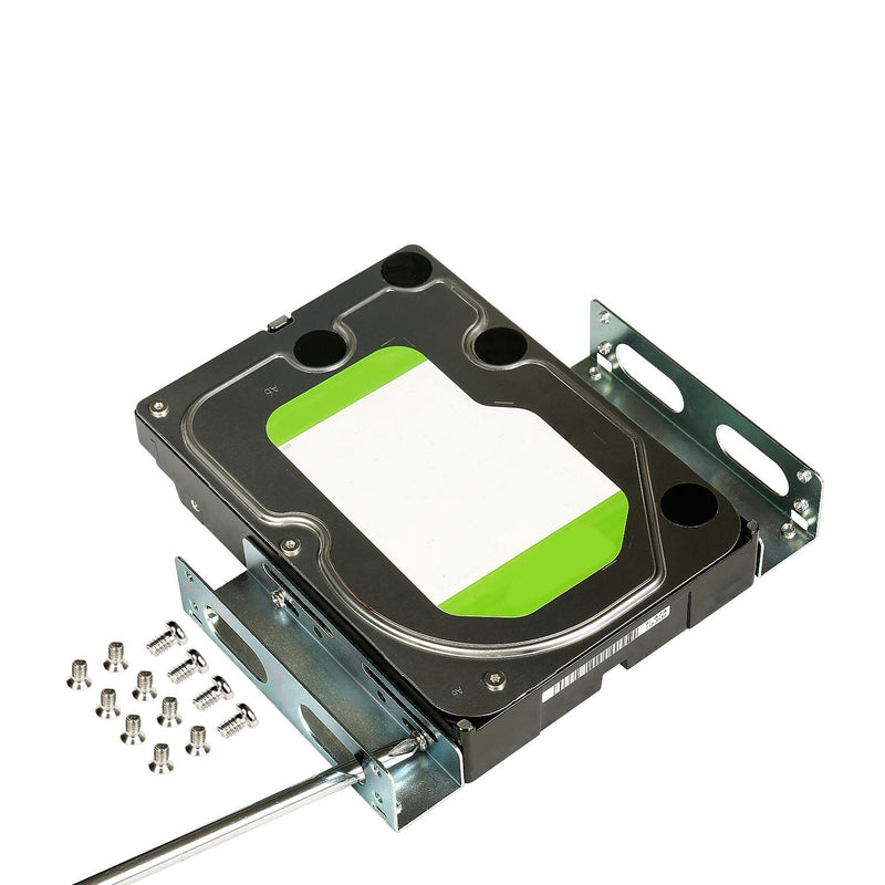 HDD Hard Drive Metal Mounting Bracket Adapter, Convert Any 3.5 in HDD Into One 5.25 in Drive Bay（1x3.5 to 5.25 in） 1x3.5 HDD/SSD to 5.25 Metal