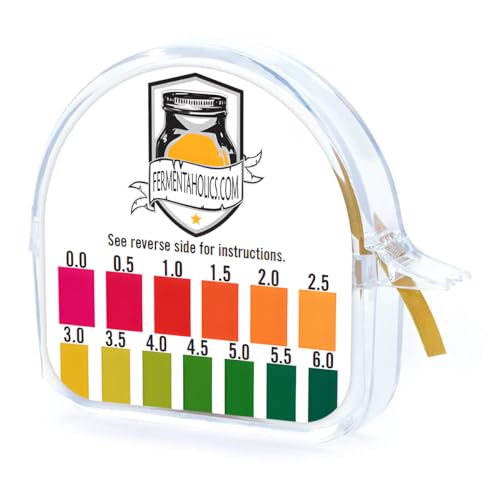 Fermentaholics Kombucha & Fermentation pH Test Strips – Instant Read pH Strips Dispenser for Brewing & Fermentation, pH Range 0–6 (pH Roll Dispenser) pH Test Roll