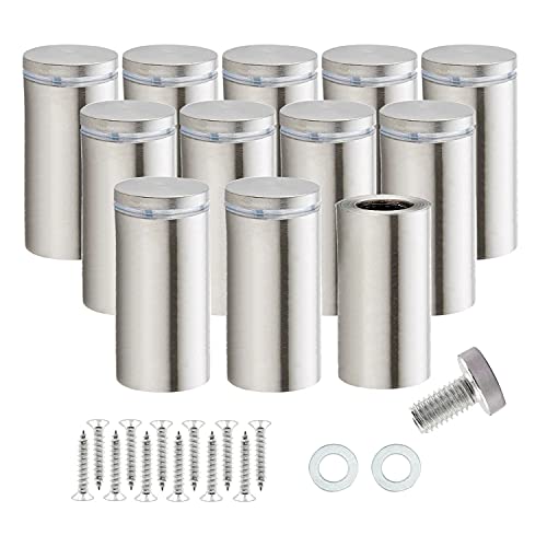 Stainless Steel Wall Mount Glass Standoff Holder Screw Nails Advertising Nails 12 Pcs (25x80mm) 25x80mm