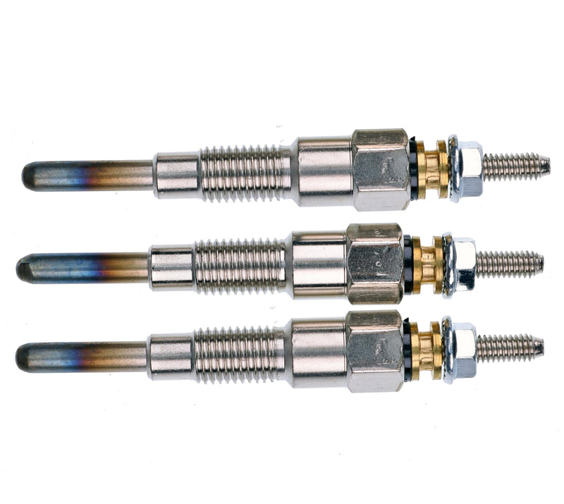 JEENDA 3PCS Glow Plug 16851-65510 16851-65512 Compatible with Kubota D722 D902 D905 D1005 D1105 V1505 V1305 Z482 RTV900 RTV1100 Tractor B1700D B1700E ZD326 ZD331 Mower BX1800D BX1830D