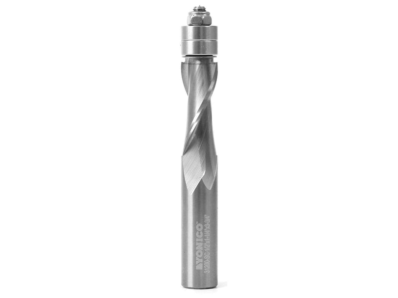 YONICO Router Bits Pattern Bit Solid Carbide Flush Trim Spiral 1/2-Inch Up-Cut 1/2-Inch Shank 31200-SC
