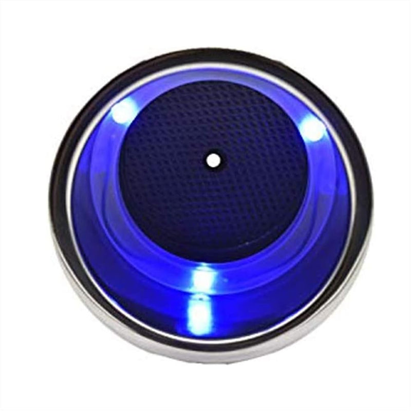 Marine City Drink Cup Holder with Drain – Stainless Steel, 12V 1W- 3 Blue LED Light, Ideal for Boat, RV, Poker Table, Car, Dashboard (Pack of 1) 1-Pcs