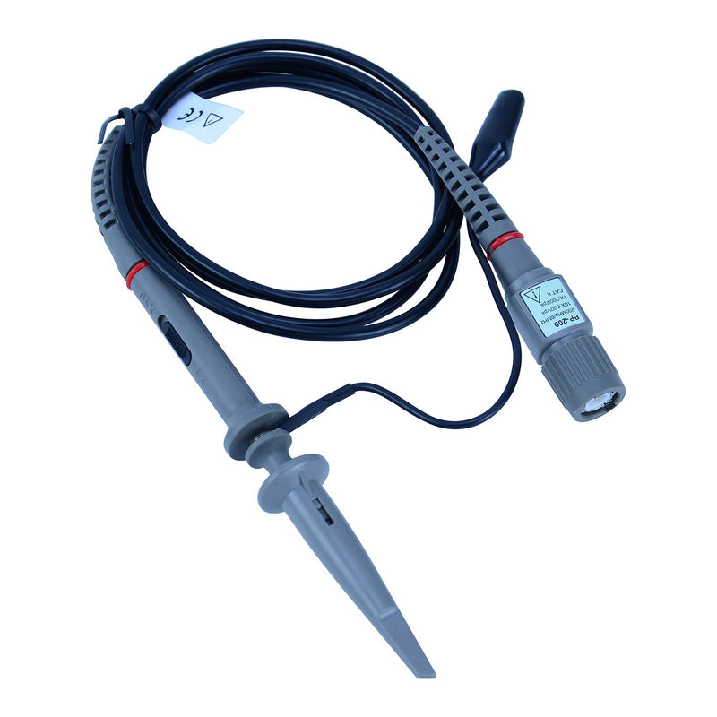 Hantek Universal Oscilloscope Probe with Accessories Kit 200MHz Oscilloscope Clip Probes with BNC to Test Lead Kit 1X 10X (PP-200) PP-200