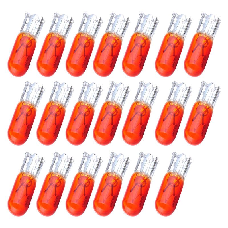 cciyu T5 74 Halogen Interior Light Bulb Instrument Cluster Gauge Dash Lamp,20 Pack (yellow)