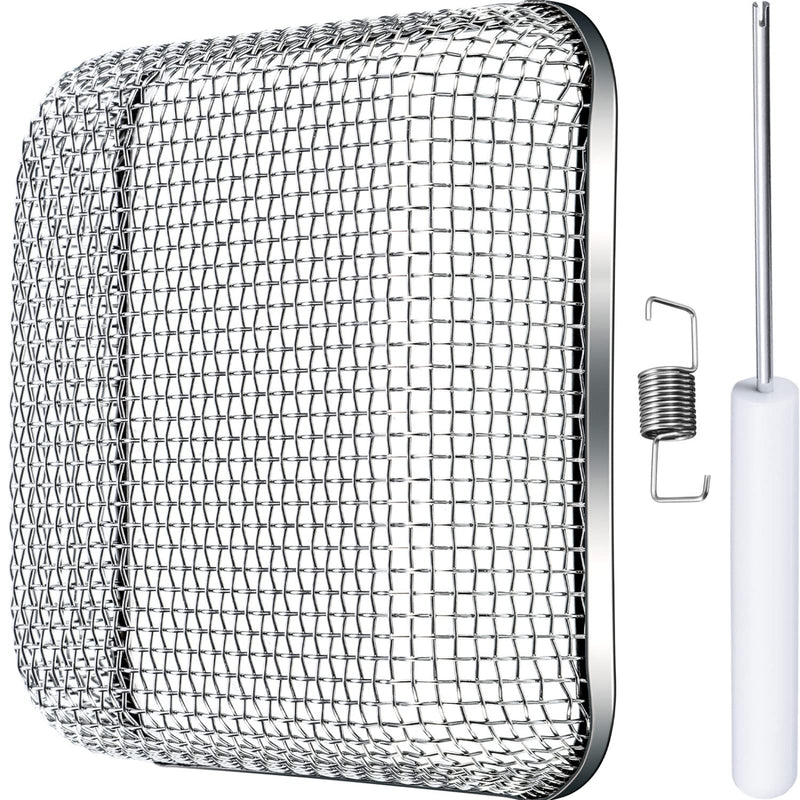 Tatuo Flying Insect Screen RV Furnace Vent Cover Water Heater Vent Cover Stainless Steel Mesh with Installation Tool (4.5 x 4.5 Inch) 4.5 x 4.5 Inch
