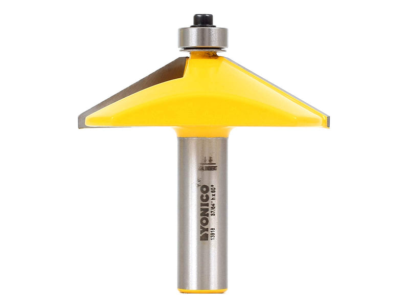 YONICO Router Bits Bevel Edge Forming 60 Degree 1/2-Inch Shank 13918 60° - 9/16" Length - 1/2" Shank
