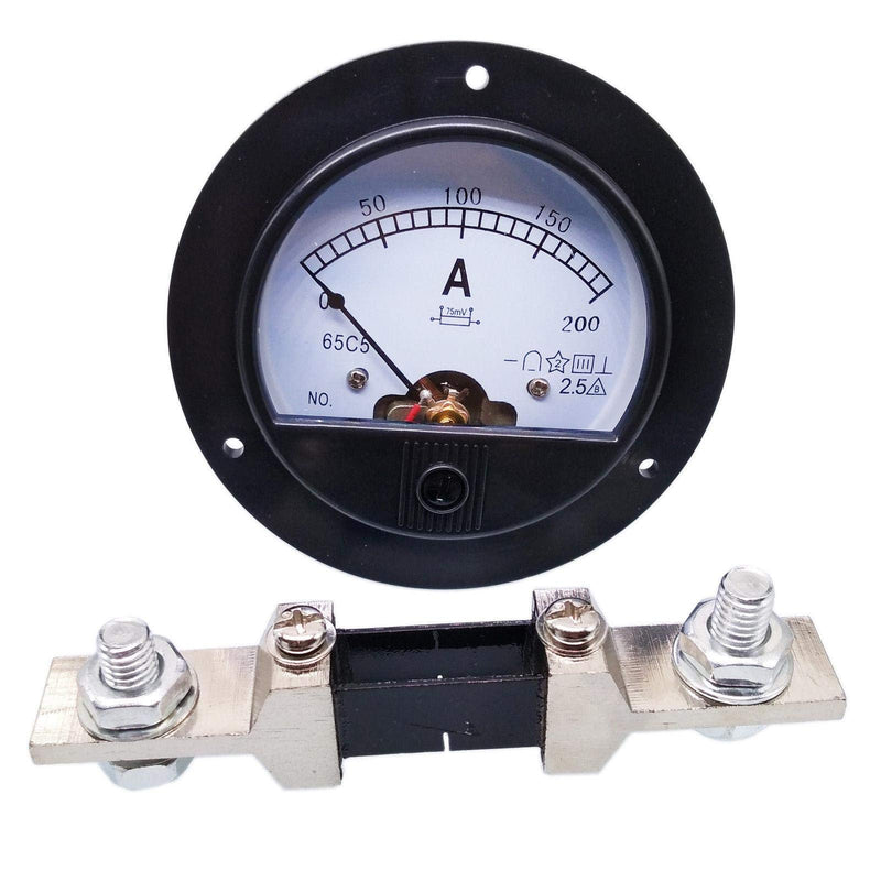 DC 0~200A Analog AMP Current Pointer Needle Panel Meter Ammeter and Shunt