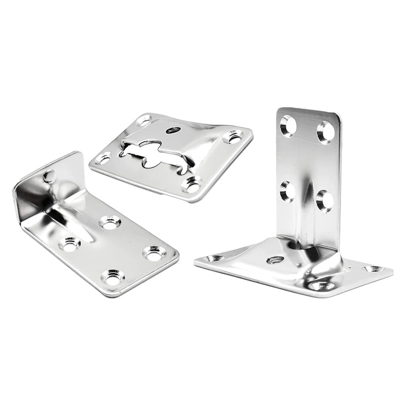 MARINE CITY Removable Table Bracket – Stainless Steel, Rust-Resistant, Easy-Mount Design for Boats, RVs, Caravans – Ideal for Tables, Shelves, and Bunks (Set of 4)