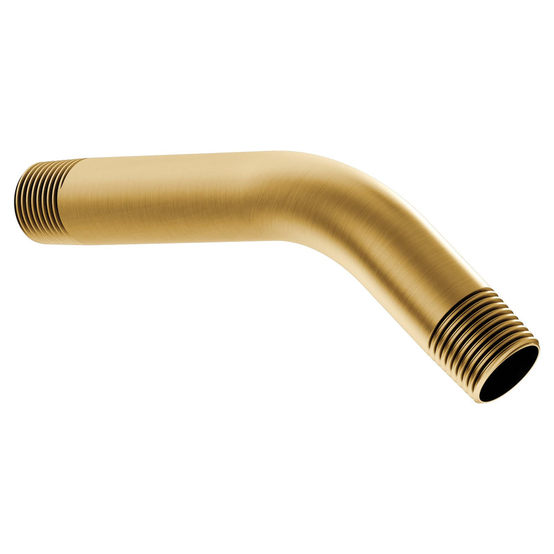 Moen Brushed Gold 6-Inch Shower Arm Shower Arm With 1/2-Inch IPS Connections, 10154BG
