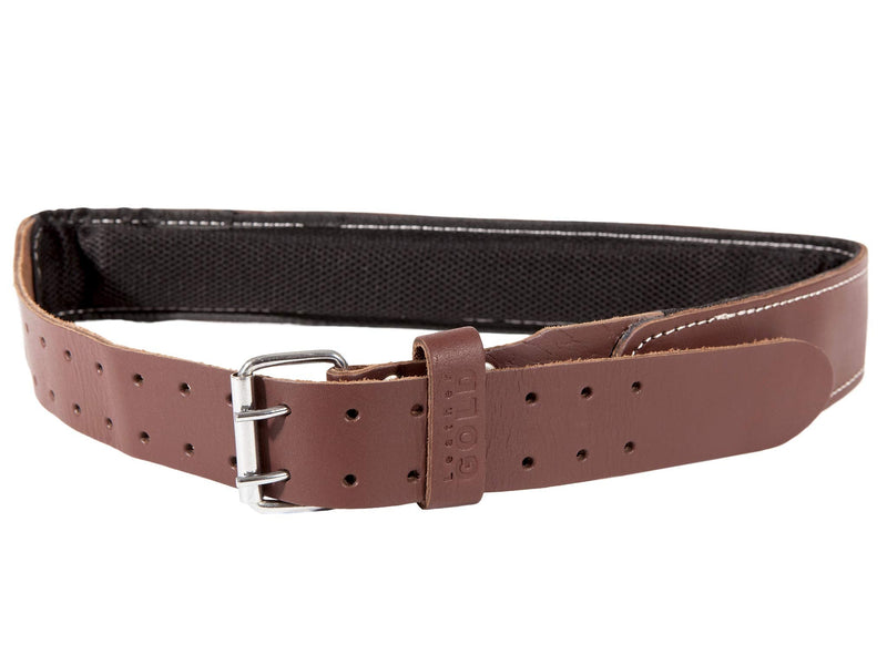 Padded Tool Belt 2106, 2.5 Inches Wide, Double Prong Buckle and 2 Hole Rows, Comfortable Mesh and Foam Padding