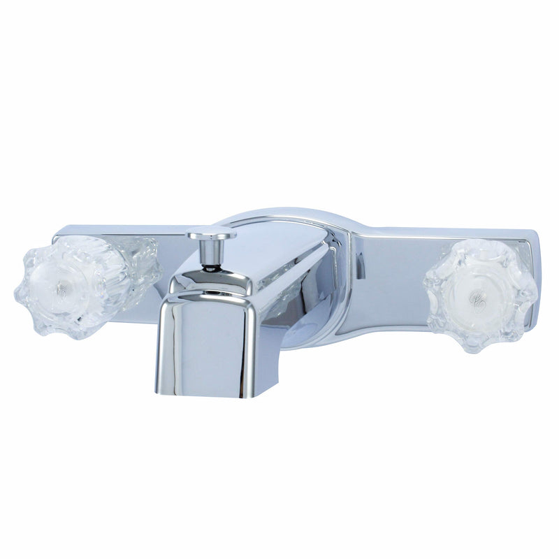 WMF Offset Mobile Home Tub Faucet spout, 8 inch Tub Spout with Diverter, Double Handle Shower Faucet, Chrome, 3 Hole, Bathtub Faucet for Mobile Home, Trailer House, Campers, Motorhome