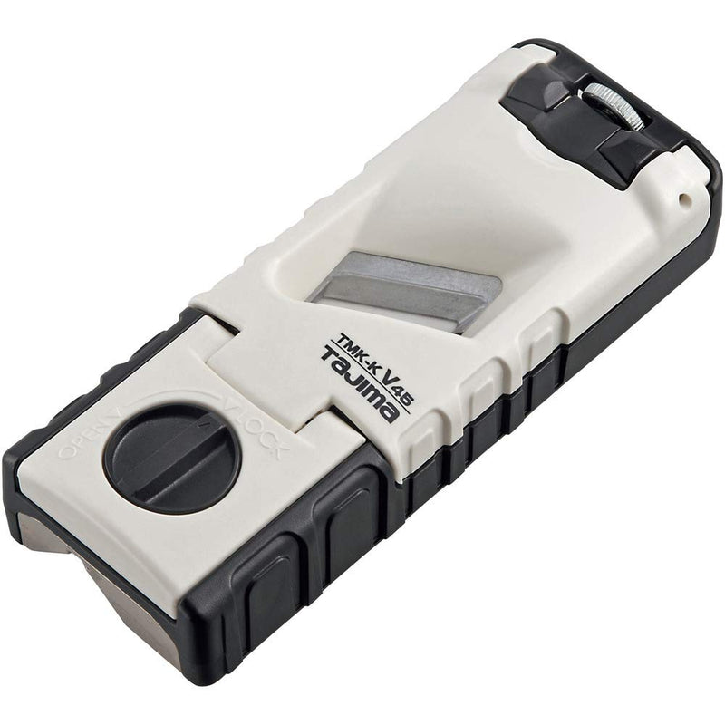TAJIMA Drywall Chamfer - 130mm Adjustable Width 45 Degree Chamfer Tool with Ceramic Blade & Die-Cast Aluminum Base - TMK-KV45