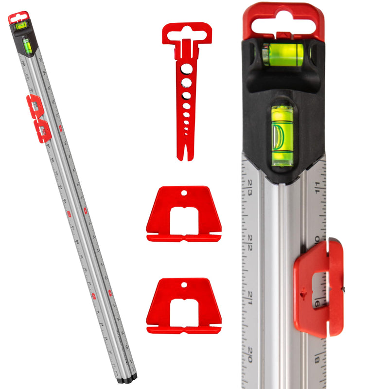 Kapro - 313 Measure Mate - Ultimate Home-Improvement Tool - With Level and Ruler - Features Sliding Markers and Knife Guide - Includes Nail Gripper and Drill Bit Gauge - 32 Inch 32"