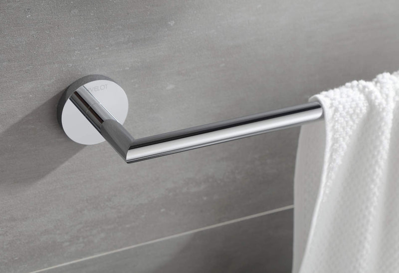 Towel Racks for Bathroom, Chrome Towel Bar, Wall Mounted Towel Holder, Modern Hotel Style Bath Towel Rail, Brass, 077070-CR Leo Series Single Towel Bar