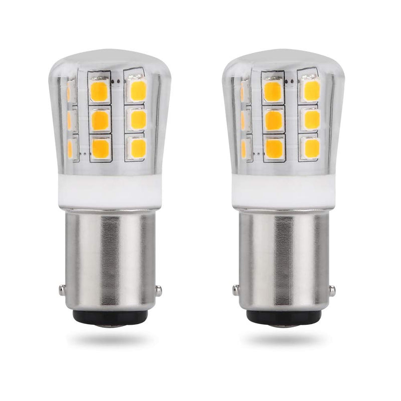 3W AC12V/DC12-24V BA15S Led Light Bulb 1156 1141 Bayonet Base Non-Dimmable Waterproof Lamp CRI80 Soft Warm White Pack of 2 2 Pack 3W 3000k (Ba15s)