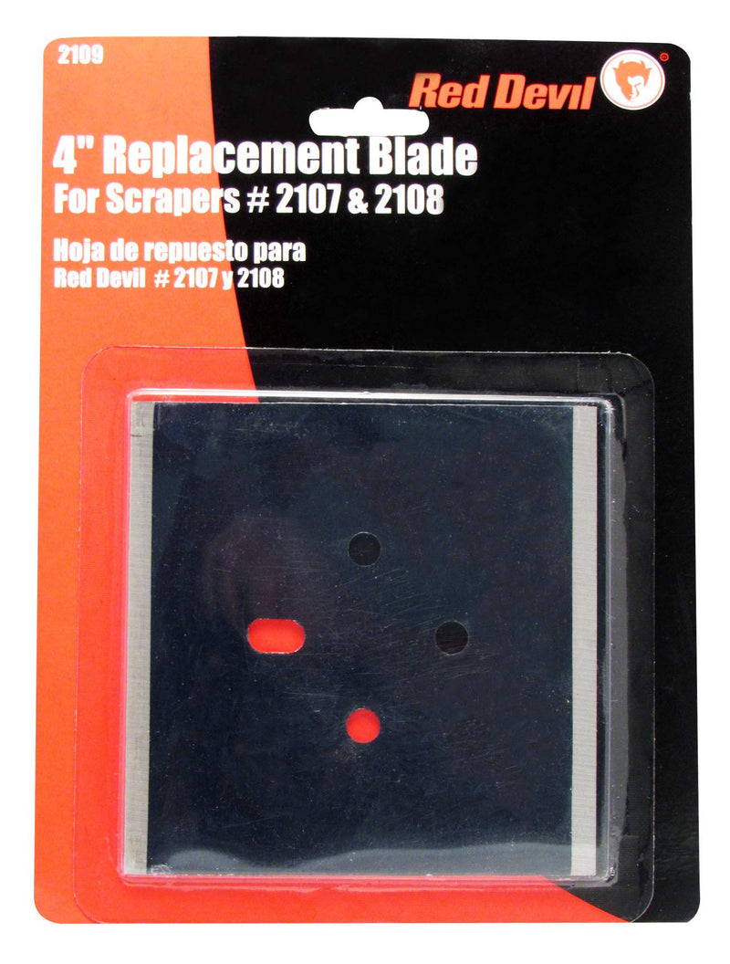 Red Devil 2109 4" 2107 & 2108 Floor, Scraper, Replacement Blade, Black