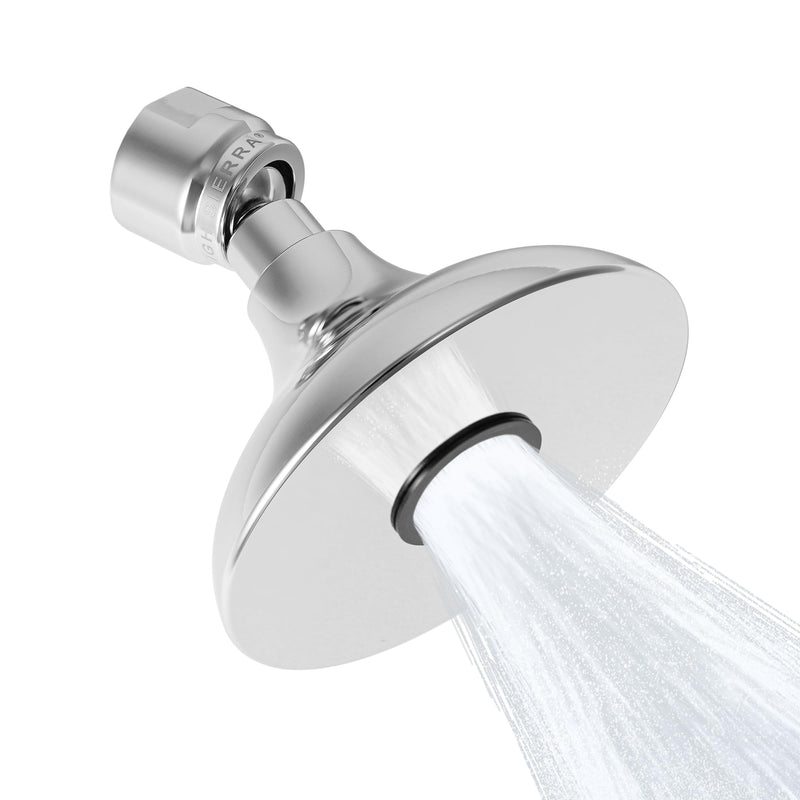 High Sierra® HALF DOME® Solid Metal 1.8 GPM Award Winning. Low Flow Shower Head. Lead-Free. Patented Nozzle Never Clogs - Polished Chrome Finish