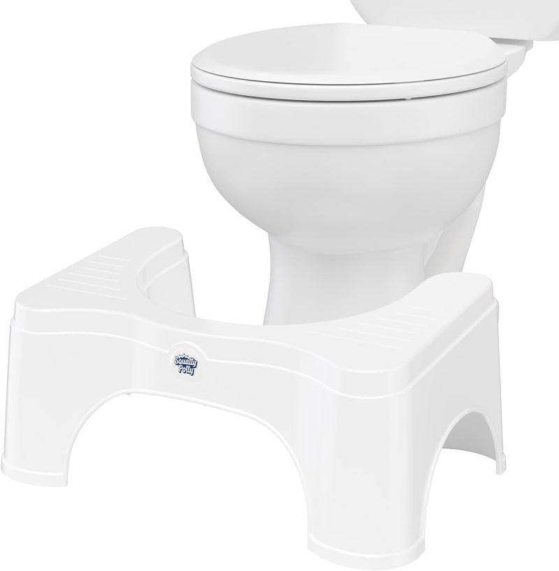 Squatty Potty Original Toilet Stool 2.0 Base 7", White, 1 Count 7 Inch (Pack of 1)