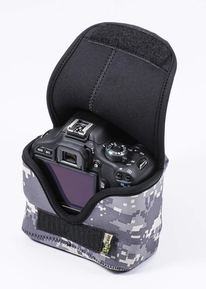 LensCoat Bodybag Case Neoprene Camera Body Bag Case Protection Camouflage Bodybag Compact with Grip, Digital Camo (lcbbcgdc)