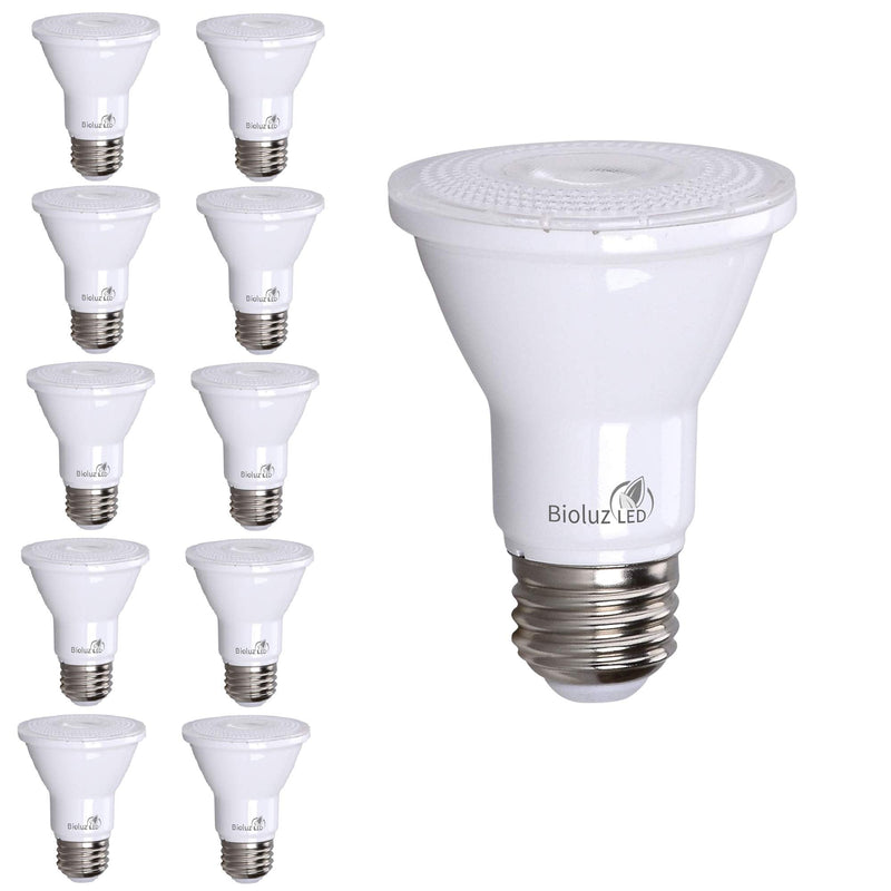 Bioluz LED PAR20 Light Bulbs 10 Pack, Dimmable LED Light Bulb 5.5W = 75W, Soft White 3000K, Daylight LED, E26, 40° Beam, Energy Efficient, UL Listed & Title 20, Replaces Incandescent, Soft Light Bulbs Soft 3000k Title 20 10 Count (Pack of 1)