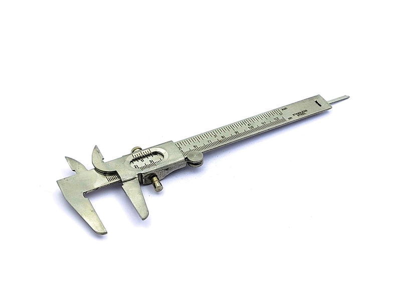 Non Digital Vernier Caliper Metric -Imperial Measuring System Tools for Inside, Outside, Depth & Step Measurements (Stainless Steel Body) (STAINLESS STEEL BODY)