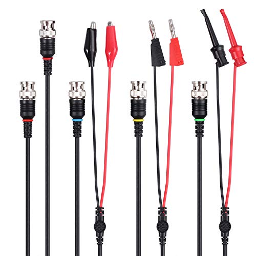 Proster BNC Test Lead Kit - 4 Cables: Alligator/Hook/Stack/Coaxial