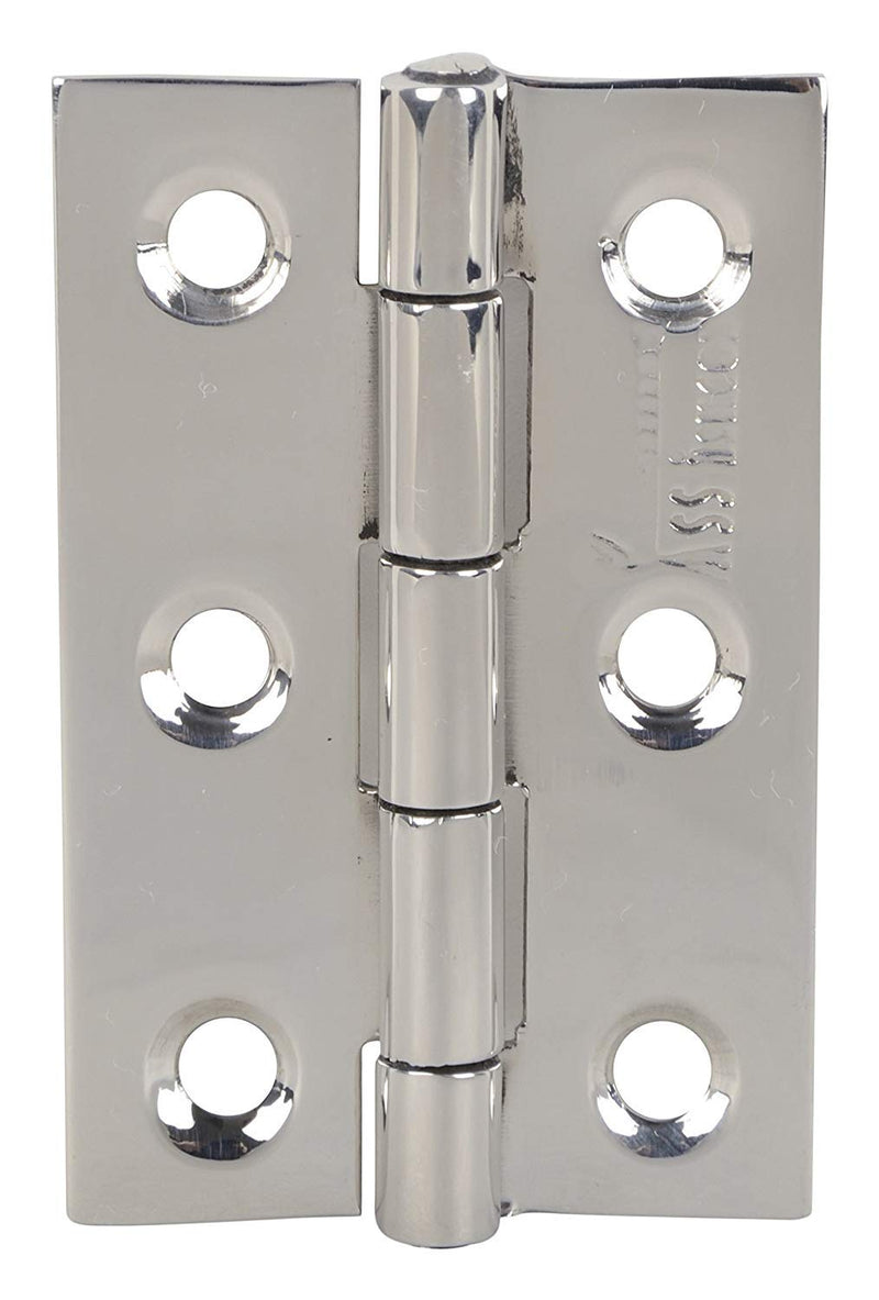 SSISKCON((3" x 3/4 x 3/4 (1.7mm) Mirror Polished Cupboard Stainless Steel Folding Cabinet Door Hinges Sturdy, Durable 3" x 3/4 x 3/4 (1.7) Mirror