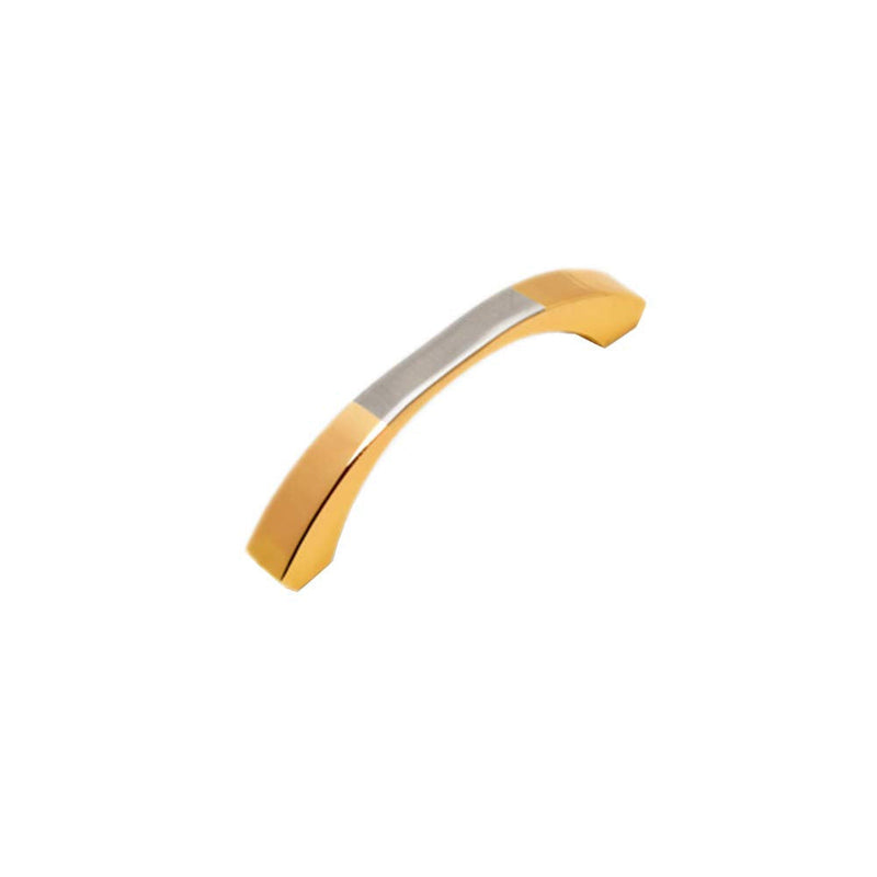 Gold and Silver Cabinet Handles 10 Pack Kitchen Cabinet Pulls 2-1/2" Hole Centers Euro Style Drawer Hardware 2-1/2 in Hole Spacing (Pack of 10) Gold ang Silver