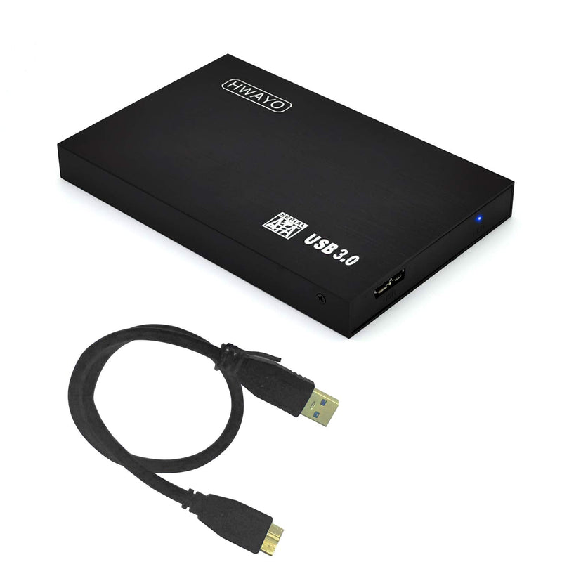 2.5'' 750GB Ultra Slim Portable External Hard Drive USB3.0 HDD Storage for PC/Desktop/Laptop/MacBook/Chromebook/Xbox One (Black) Black