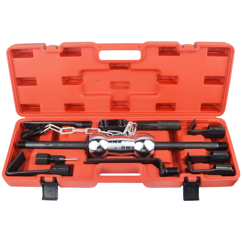 13PC Dent Puller with Slide Hammer Auto Body Truck Repair Tool Kit Set, Heavy Duty Auto Body Dent Repair Tool Kit, Automotive Dent Remover