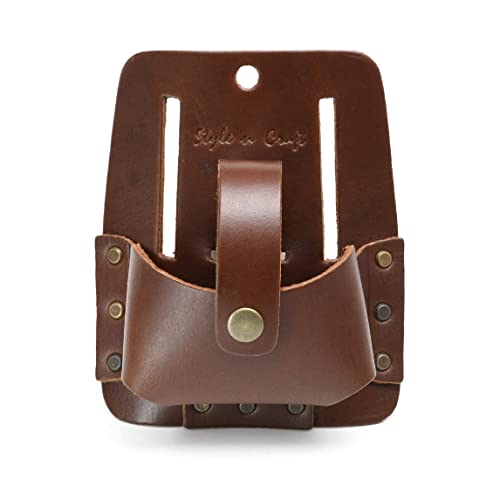 Style n Craft Extra Large Tape Holder, Full-Grain Leather Tool Pouch