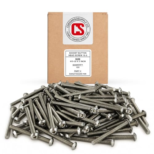 Chenango Supply #10-32 x 2 Stainless Socket Button Head Cap Screws 10-32 x 2"