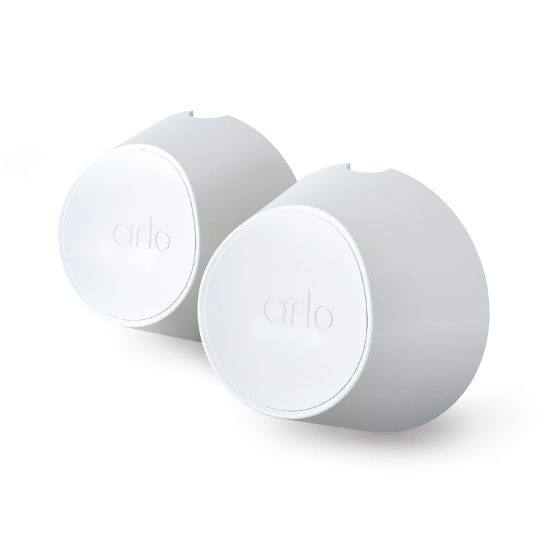 Arlo Magnetic Wall Mounts - Arlo Certified Accessory, Indoor or Outdoor Use, Works with Arlo Pro 5S 2K, Pro 4, Pro 3, Ultra 2, and Ultra Cameras, White - VMA5000, 2 Count (Pack of 1) Magnetic Wall Mount