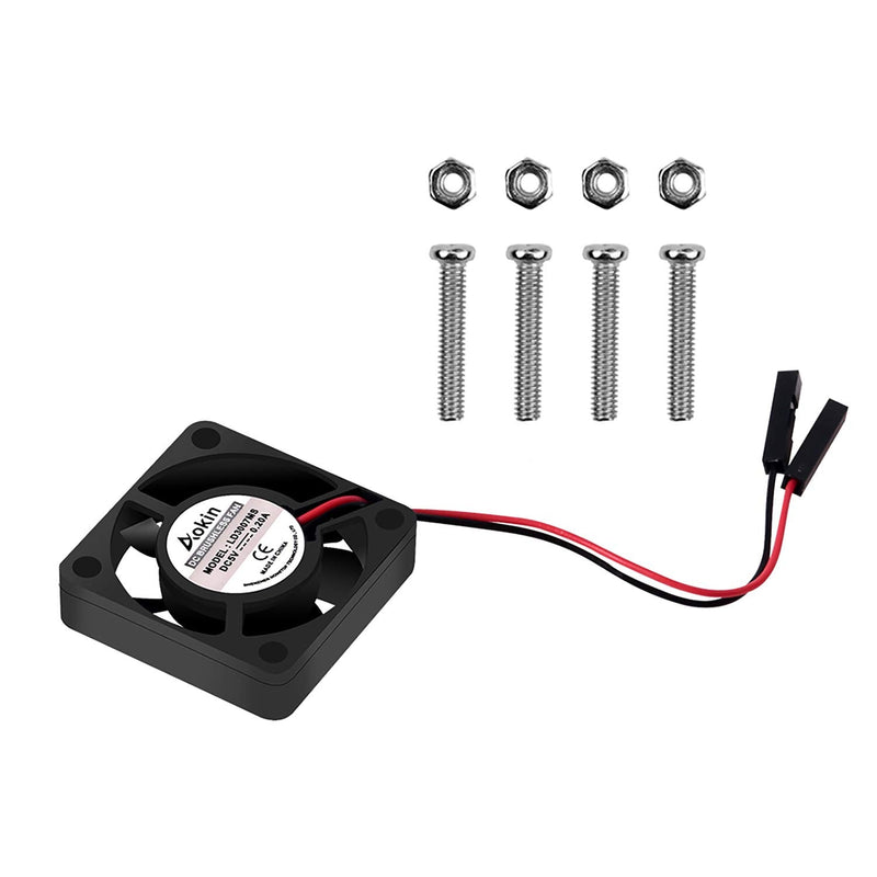 Aokin for Raspberry Pi Cooling Fan DC 5V/3.3V Brushless CPU Cooling Fan with Screws for Raspberry Pi 4 B, Pi 3 B+, Pi 3 B, Pi 2 B, Pi 1 B+, RetroFlag NESPI Case, etc, 1 Pack