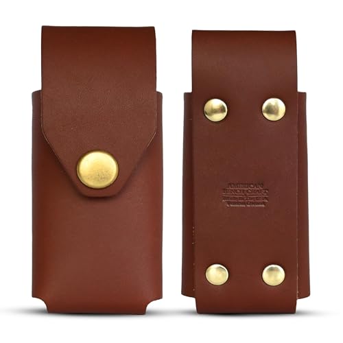 American Bench Craft Riveted Leather Multi Tool Case fits Leatherman MUT - Leather Sheath (Brown) Brown