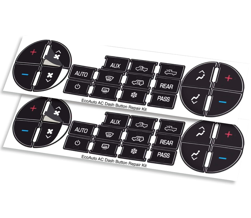EcoAuto AC Dash Button Repair Kit for Select GM Vehicles - Fix Ruined Faded A/C Controls Premium Design & Made in USA (Pack of 2) 2 PACK