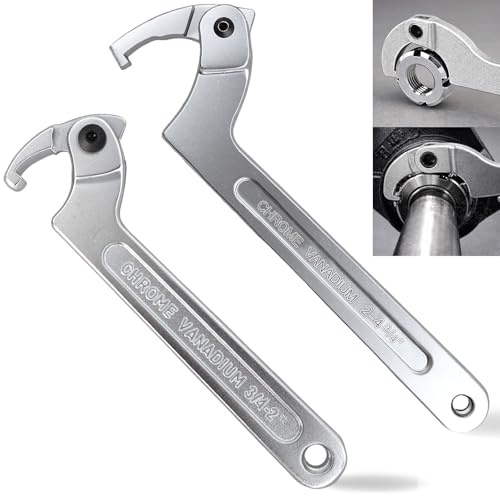 Adjustable C Spanner Hook Wrench Tool Set 3/4-2"(19-51mm)2-4 3/4"(51-121mm) Square head 2 Kinds of Size