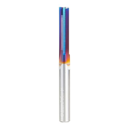 Amana Tool 46483-K Spektra Extreme Tool Life Coated Solid Carbide V-Flute Plastic Cutting Router Bit 1/4 D x 1 CH x 1/4 Shank x 2-1/2 Inch Long 1/4 D x 1 CH x 1/4 SHK x 2-1/2 Inch Long