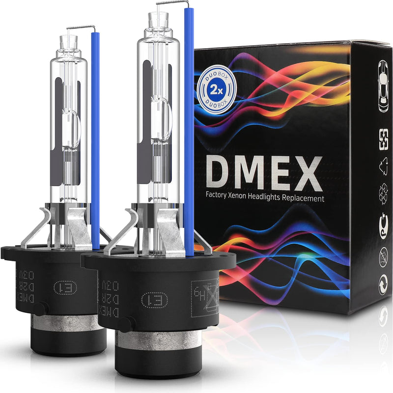 DMEX D2R 35W 6000K Cold White Xenon HID Headlight Bulbs 85126UB 66250 85126WX Replacement - 2pcs(NOT fit Halogen Headlight Assembly) 6000K Cool White