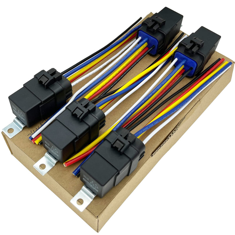 irhapsody Relay 24V, 30/40 Amp Waterproof Relay Kit, 5-pin SPDT Automotive Relay, Pack of 5 5 Pack