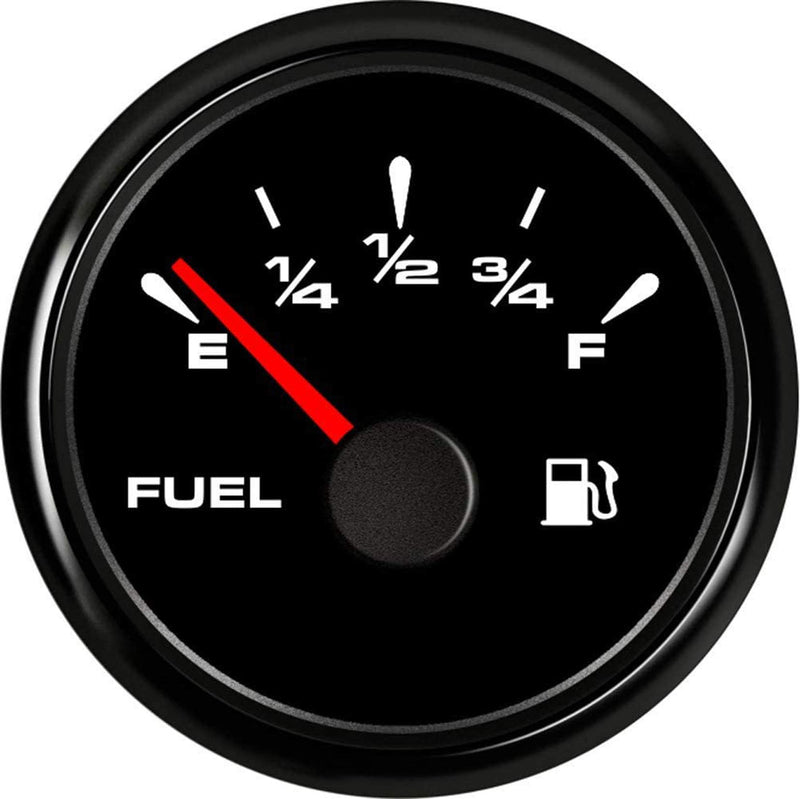 SAMDO Digital Fuel Level Gauge Universal Fuel Meter Signal Adjustable 7 Color Backlight 52mm 12V/24V 0-190ohm, 240-33ohm, 240-30ohm, 0-180ohm, 10-180ohm BLACK
