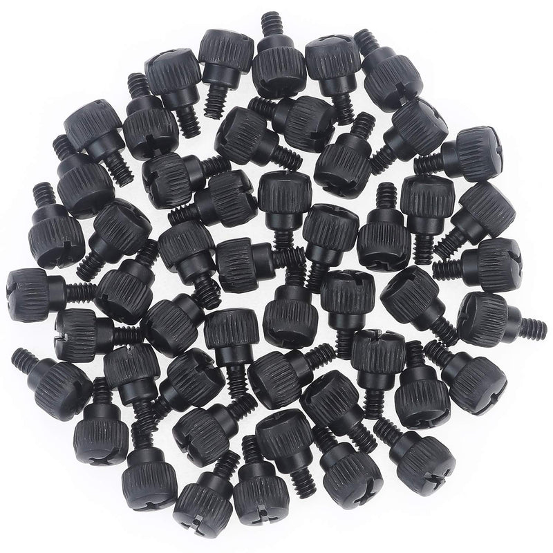 50 Pieces 6#-32x5 Computer Case Thumb Screws, Black