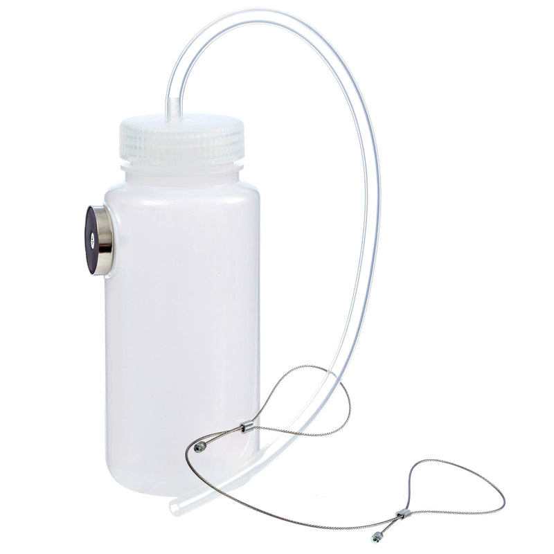 Mission Automotive Brake Bleeder Kit - 16 Oz, White - Brake Fluid Bleed Kit & Magnetic Bleeder Bottle with Lanyard