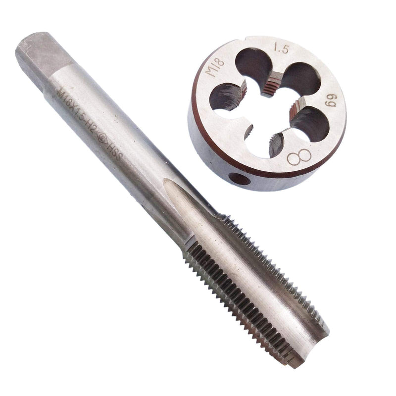 HSS M18 x 1.5mm Tap and M18 x 1.5mm Die Metric Thread Right Hand