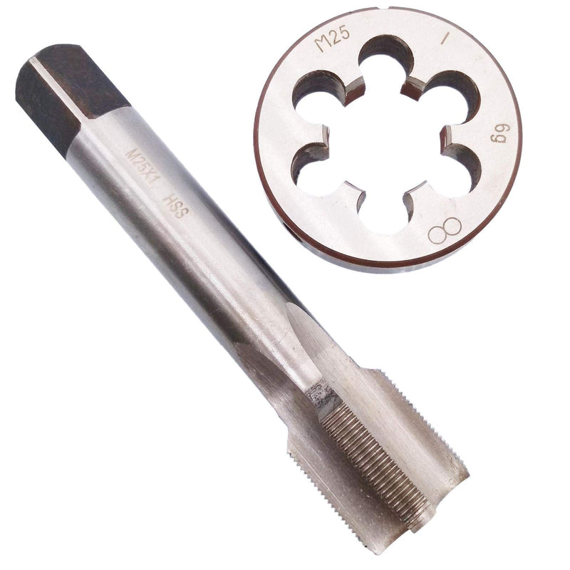 HSS M25 x 1mm Tap and M25 x 1.0mm Die Metric Thread Right Hand