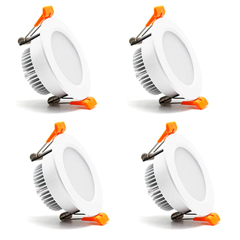 2.5 inch Dimmable LED Recessed Lighting, 5W Retrofit Downlight, 3000K Warm White, CRI 80 with LED Driver, as AC 110V Ceiling Light Fixture for Living Room, Kitchen, Bedroom, Hallway, 4 Pack 2.5 Inch 4Pack