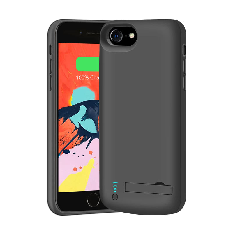 Battery Case for iPhone SE 2020/8 / 7 / 6S / 6, 5000mAh Rechargeable Extended Battery Charging Charger Case, Adds 2X Extra Juice (4.7 Inches) Black