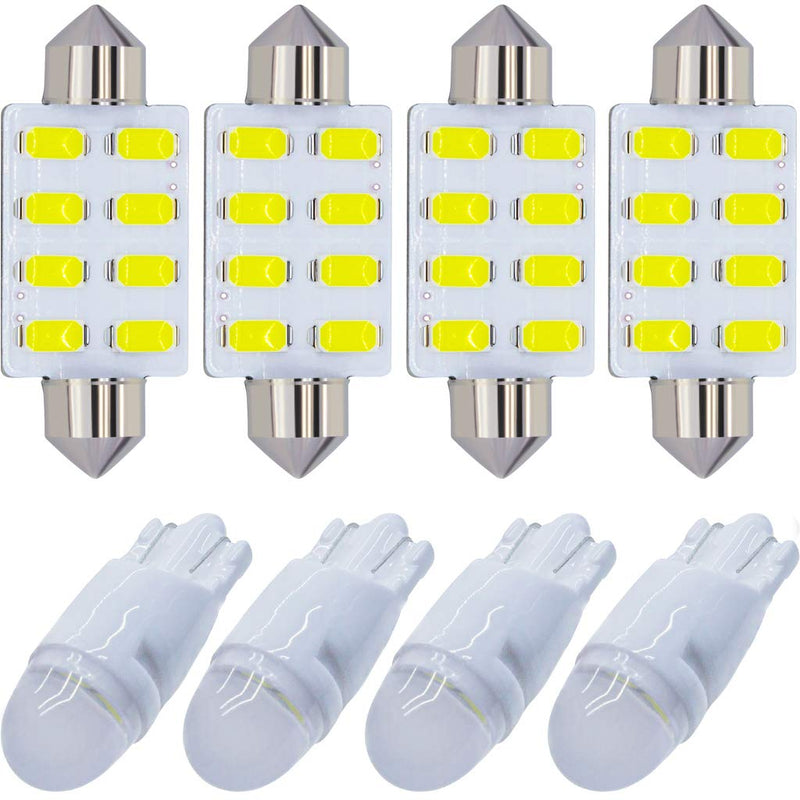 Yoper White Interior LED Light Package Kit Compatible with Ford F-150 1997-2014 F-250 F-350 F-450 F-55 2000-2014 Replacement Bulbs 12pcs White Color